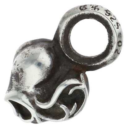 Chrome Hearts B Stack Heart Charm Silver Necklace Top — view 2