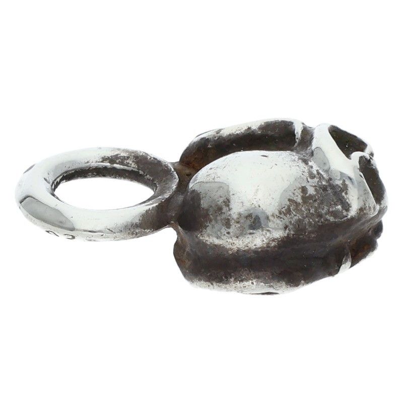 Chrome Hearts B Stack Heart Charm Silver Necklace Top — view 4