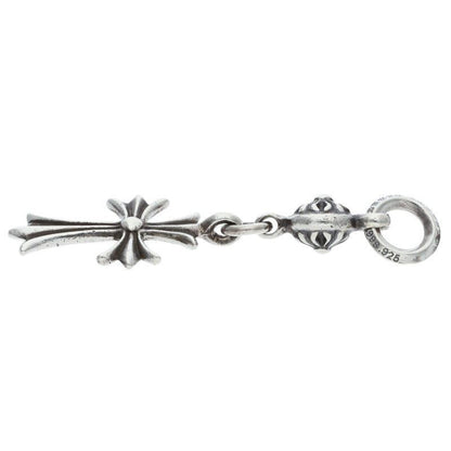 Chrome Hearts Tny CH Crs 1 Ball Tiny CH Cross Charm Silver Necklace Top — view 5
