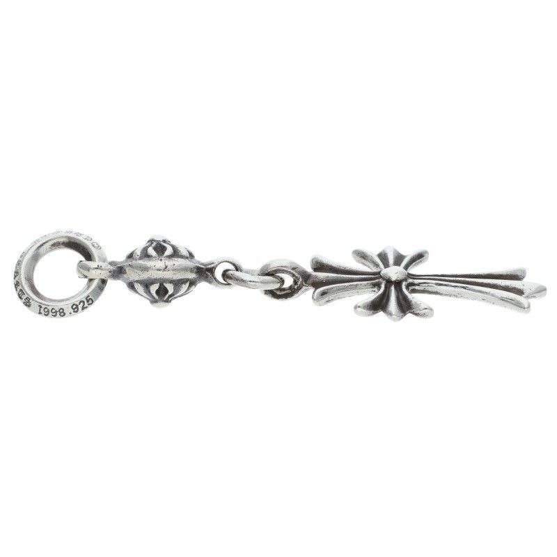 Chrome Hearts Tny CH Crs 1 Ball Tiny CH Cross Charm Silver Necklace Top — view 4