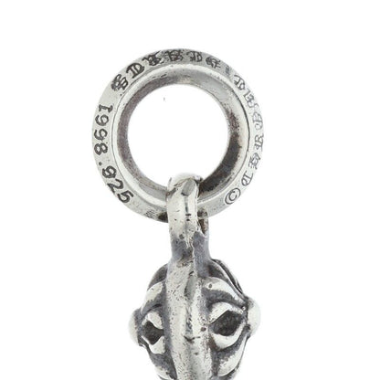 Chrome Hearts Tny CH Crs 1 Ball Tiny CH Cross Charm Silver Necklace Top — view 3