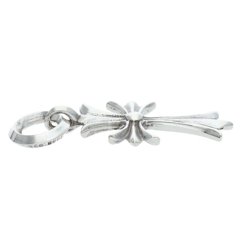 Chrome Hearts Tiny CH Cross Silver Necklace Top — view 4
