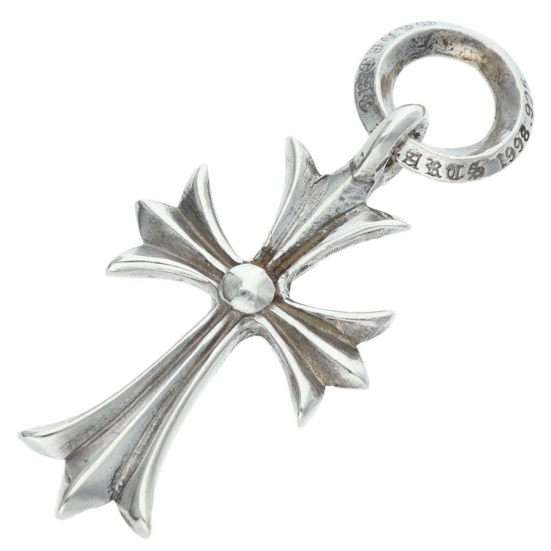 Chrome Hearts Tiny CH Cross Silver Necklace Top — view 2