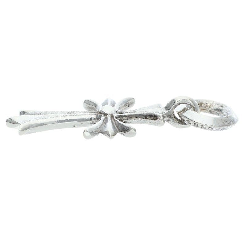 Chrome Hearts Tiny CH Cross Silver Necklace Top — view 5