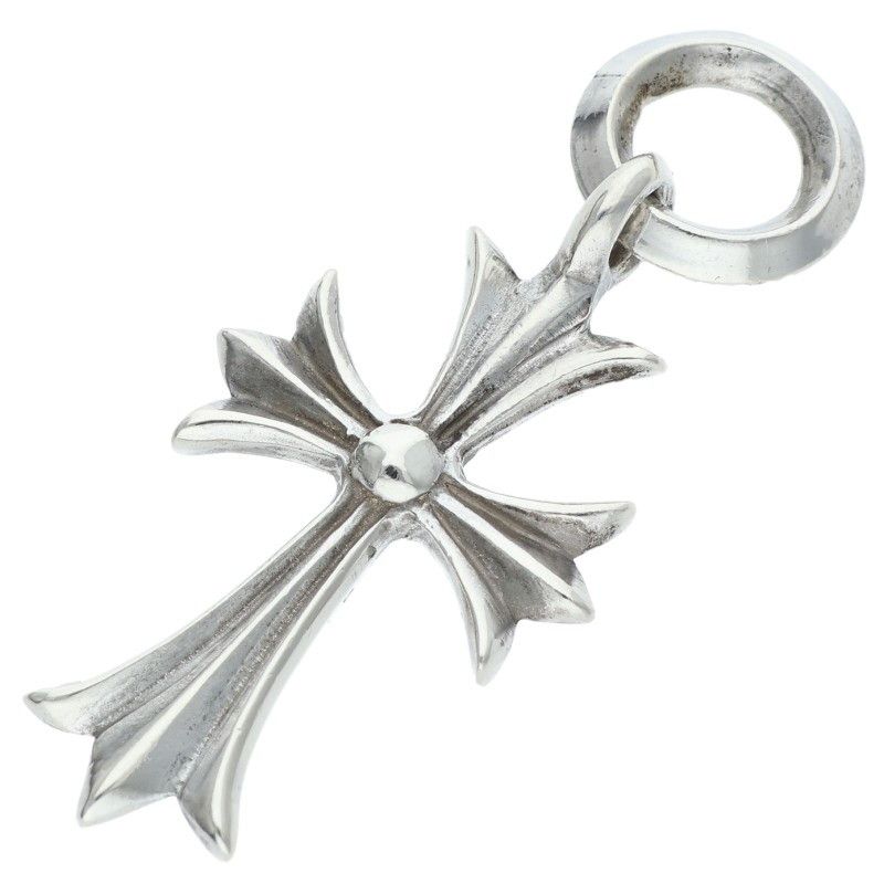 Chrome Hearts Tiny CH Cross Silver Necklace Top