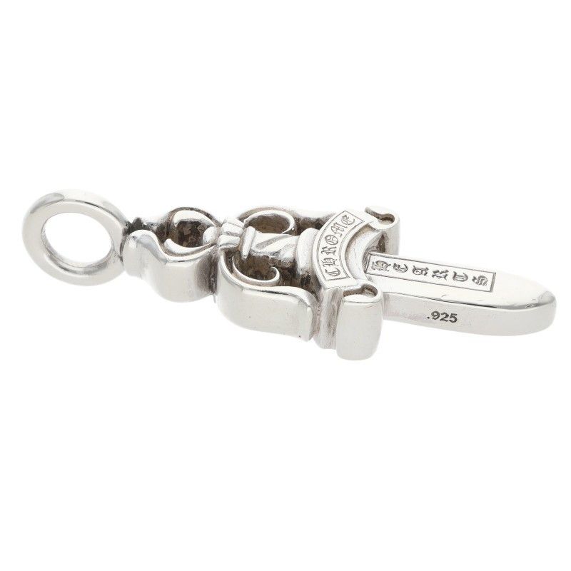 Chrome Hearts Double Dagger Pendant Silver Necklace — view 4