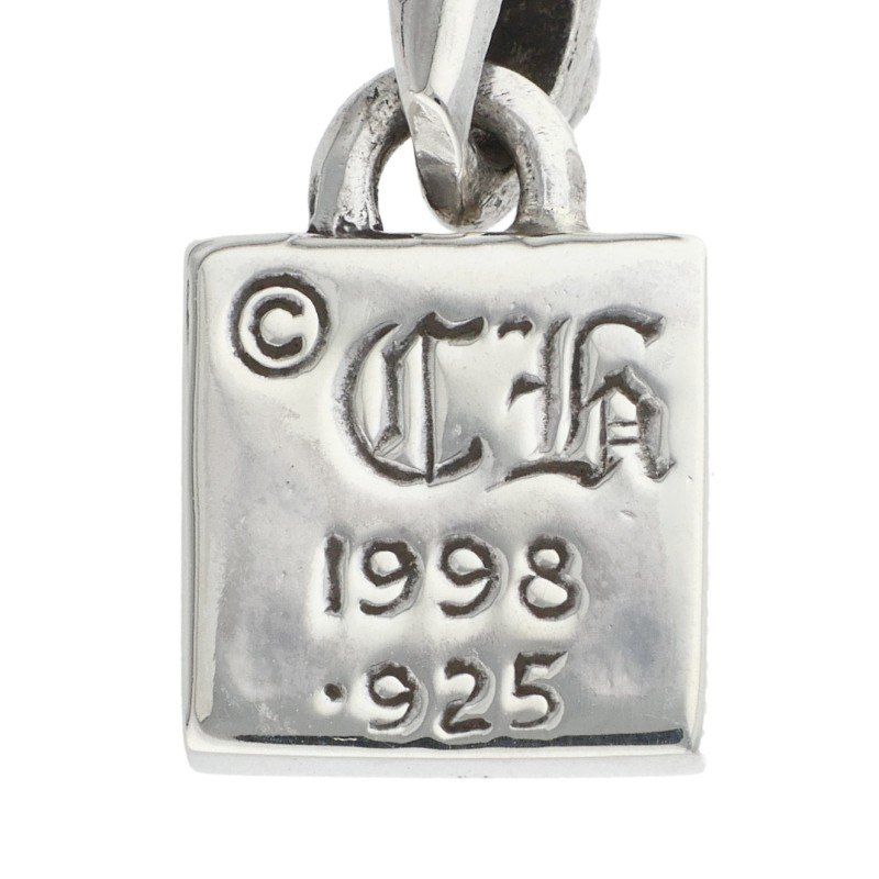 Chrome Hearts Framed CH Plus Charm Silver Necklace Top — view 3
