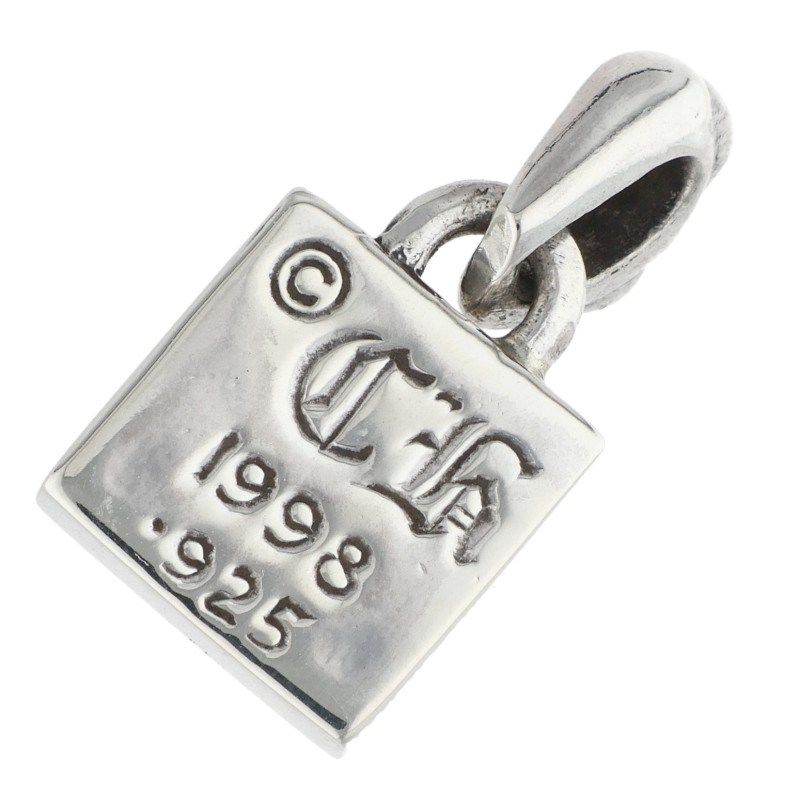 Chrome Hearts Framed CH Plus Charm Silver Necklace Top — view 2