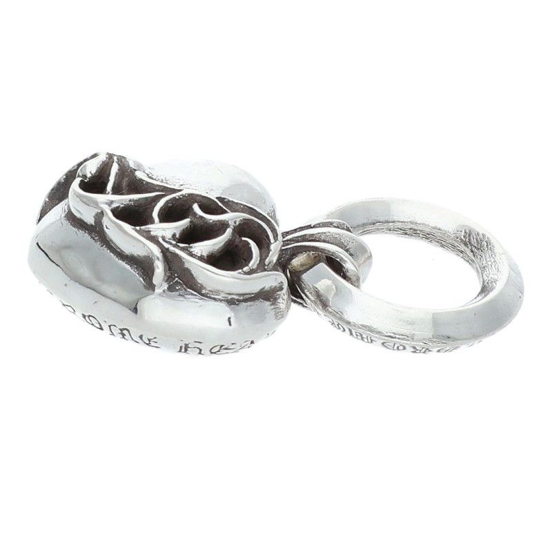 Chrome Heart Pendant Silver Necklace — view 4