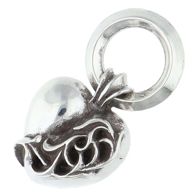 Chrome Heart Pendant Silver Necklace