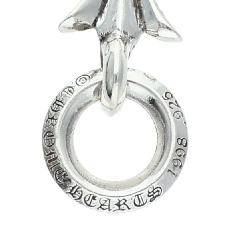 Chrome Hearts Tiny CH Cross Charm Silver Necklace Top — view 3
