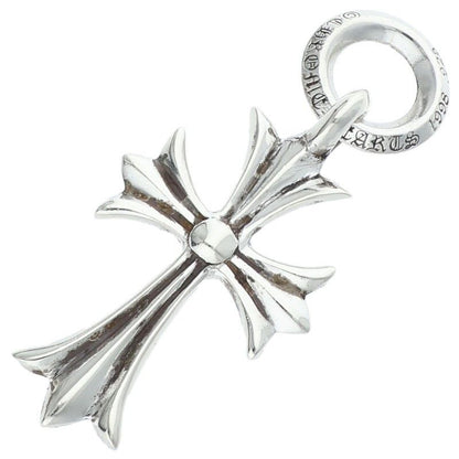 Chrome Hearts Tiny CH Cross Charm Silver Necklace Top — view 2