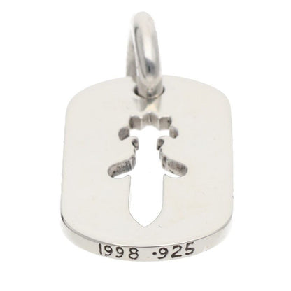 Chrome Hearts D Tag Sml CO Dag Cutout Dagger Dog Tag Silver Necklace Top Small — view 4