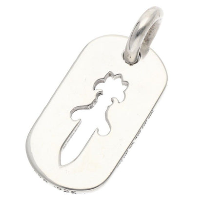 Chrome Hearts D Tag Sml CO Dag Cutout Dagger Dog Tag Silver Necklace Top Small