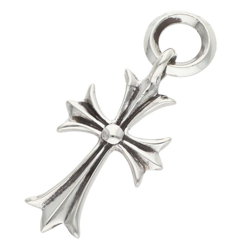 Chrome Hearts Tiny CH Cross Silver Necklace Top