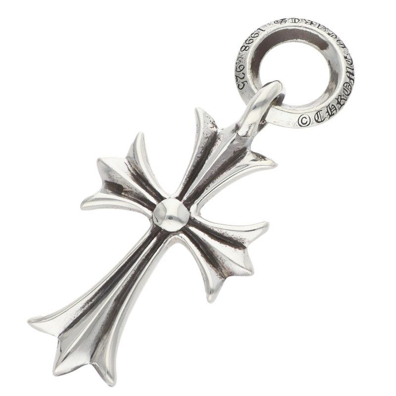 Chrome Hearts Tiny CH Cross Silver Necklace Top — view 2