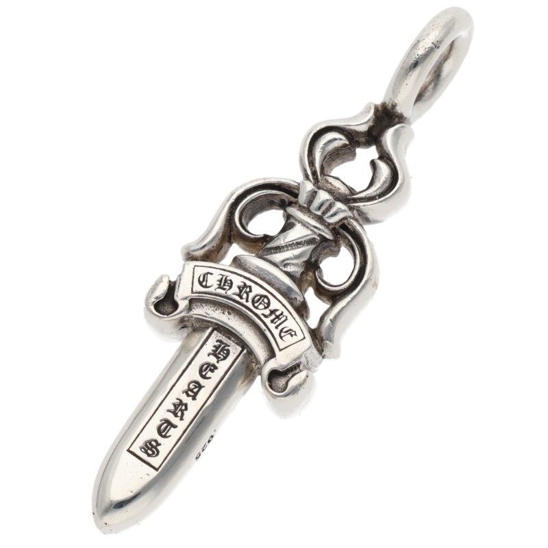 Chrome Hearts Double Dagger Pendant Silver Necklace — view 2
