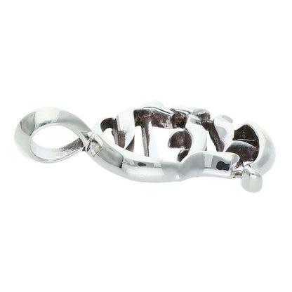 Chrome Hearts Charm CH Verticcal CH Vertical Logo Silver Necklace Top — view 3