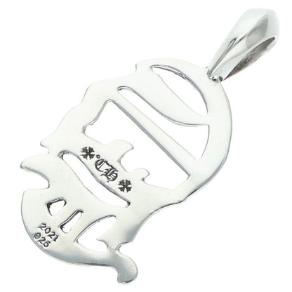 Chrome Hearts Charm CH Verticcal CH Vertical Logo Silver Necklace Top — view 2
