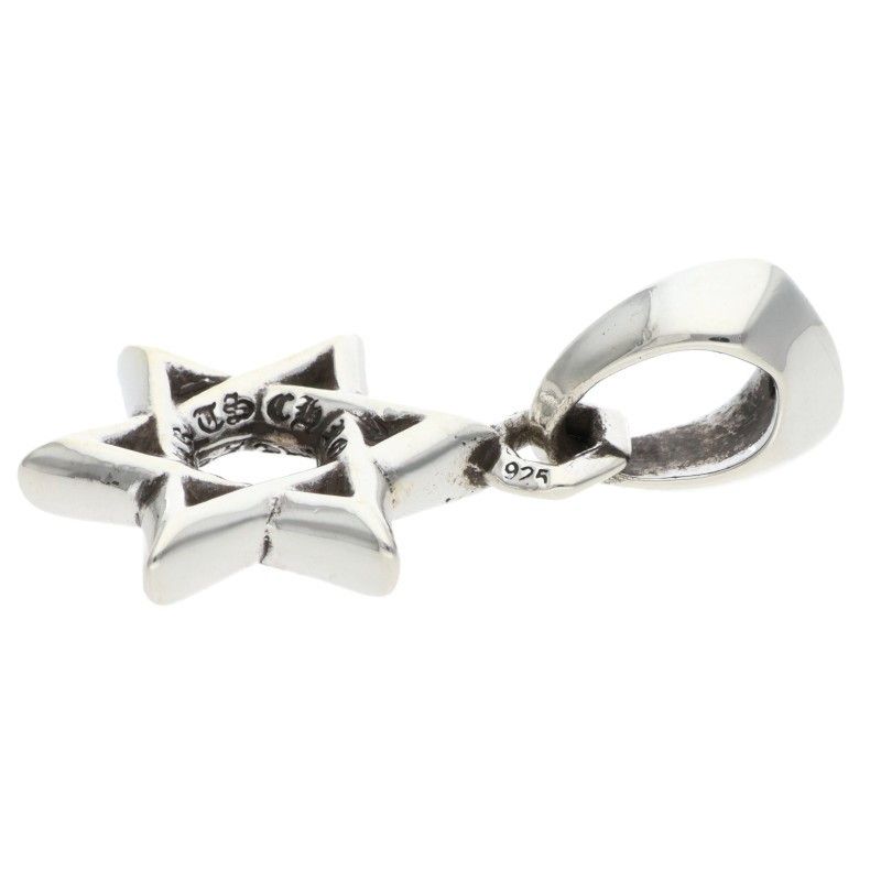 Chrome Hearts Star of David Charm of Silver Necklace Top — view 4