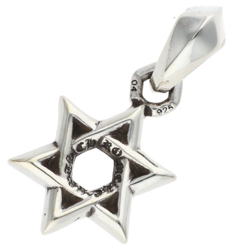 Chrome Hearts Star of David Charm of Silver Necklace Top — view 2