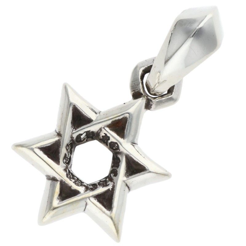 Chrome Hearts Star of David Charm of Silver Necklace Top