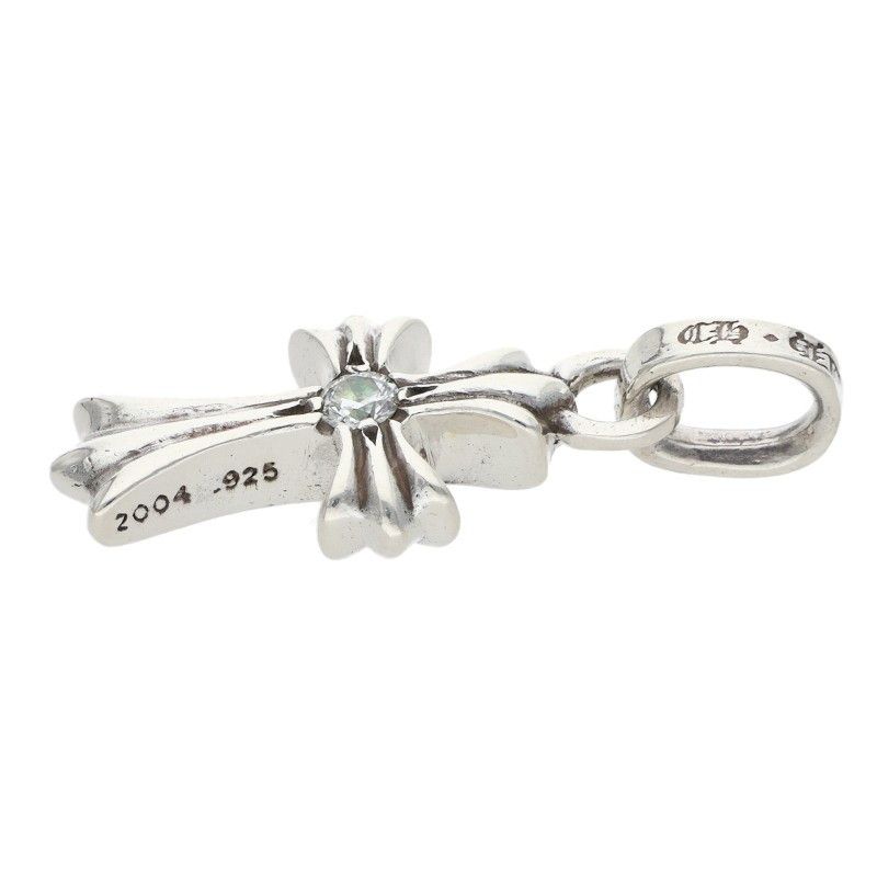 Chrome Hearts Crs Baby Fat Dmnd Fat 1 Diamond on Both Sides Charm Silver — view 4