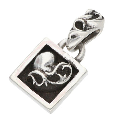 Chrome Hearts Framed Heart Charm Silver Necklace Top