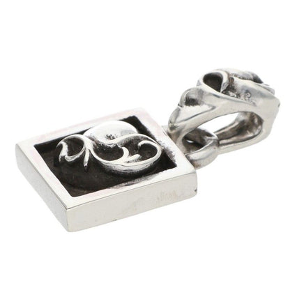 Chrome Hearts Framed Heart Charm Silver Necklace Top — view 5