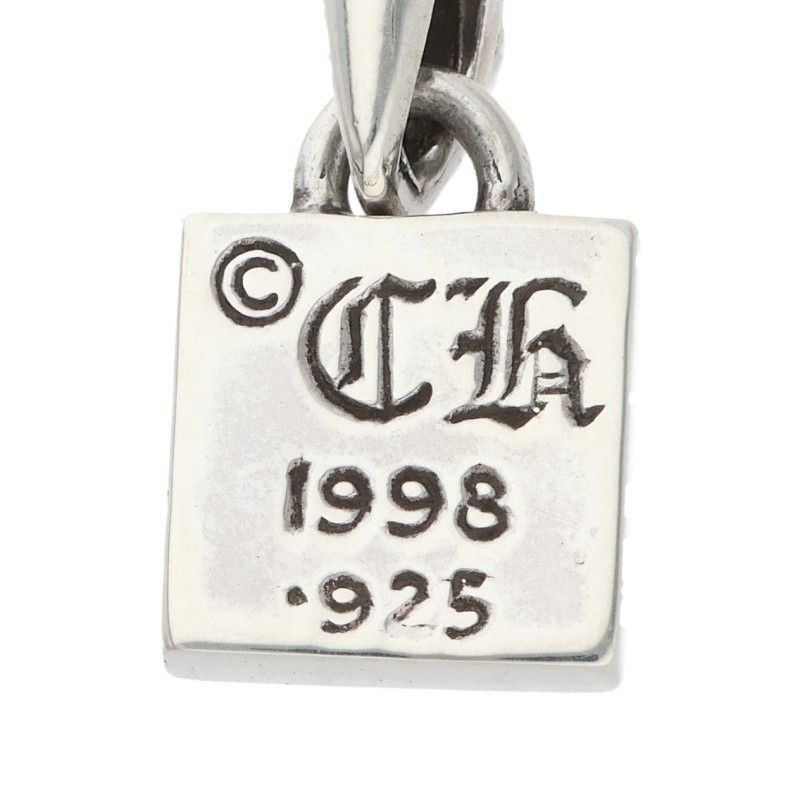 Chrome Hearts Framed Heart Charm Silver Necklace Top — view 3