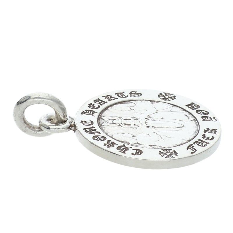 Chrome Hearts Chrm Angl Mdl Angel Medal Charm V1 Silver Necklace Top — view 3