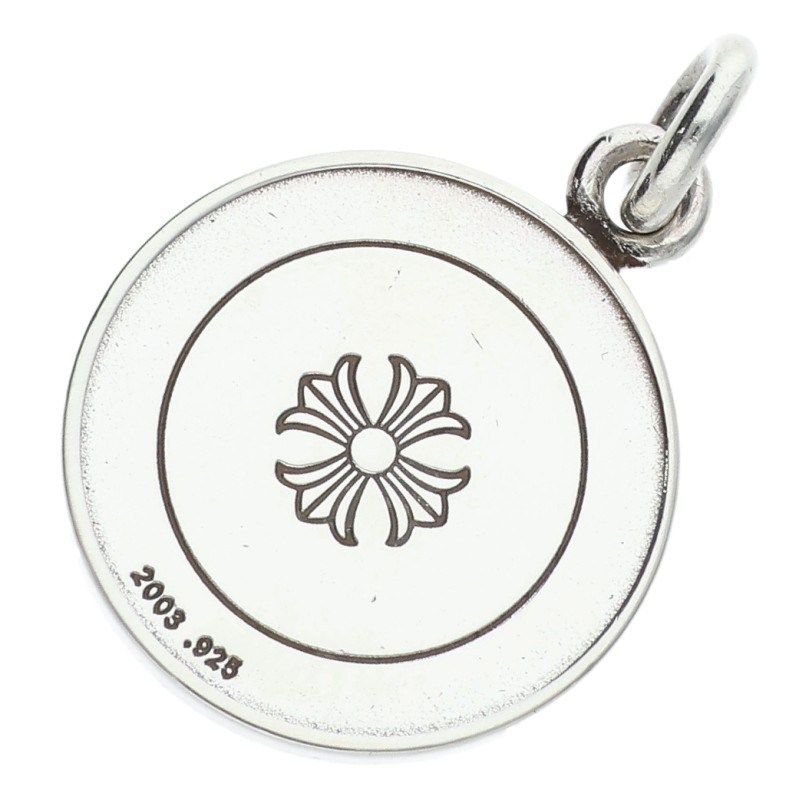 Chrome Hearts Chrm Angl Mdl Angel Medal Charm V1 Silver Necklace Top — view 2