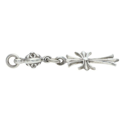 Chrome Hearts Tny CH Crs 1 Ball Tiny CH Cross Vintage Charm Silver Necklace Top — view 3
