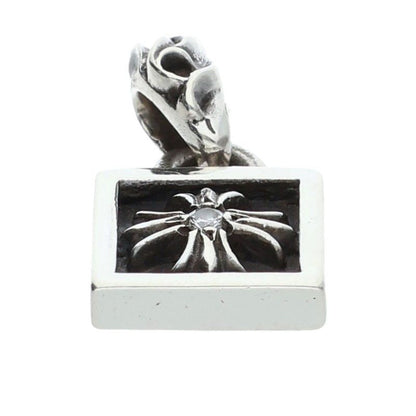 Chrome Hearts Framed CH Plus Charm Silver Necklace Top — view 5