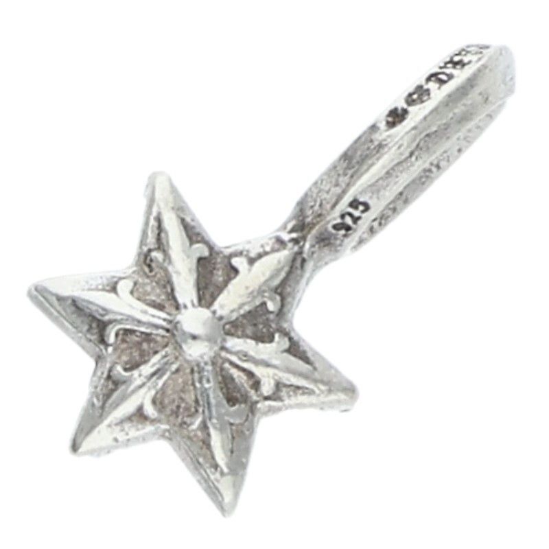 Chrome Hearts Stack Star V2 Charm Silver Necklace Top — view 2