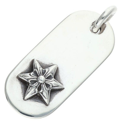 Chrome Hearts Raised Star Dogtag Dog Tag Silver Necklace Top