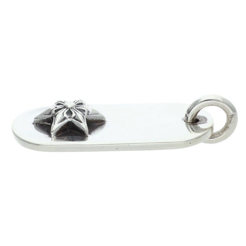 Chrome Hearts Raised Star Dogtag Dog Tag Silver Necklace Top — view 5
