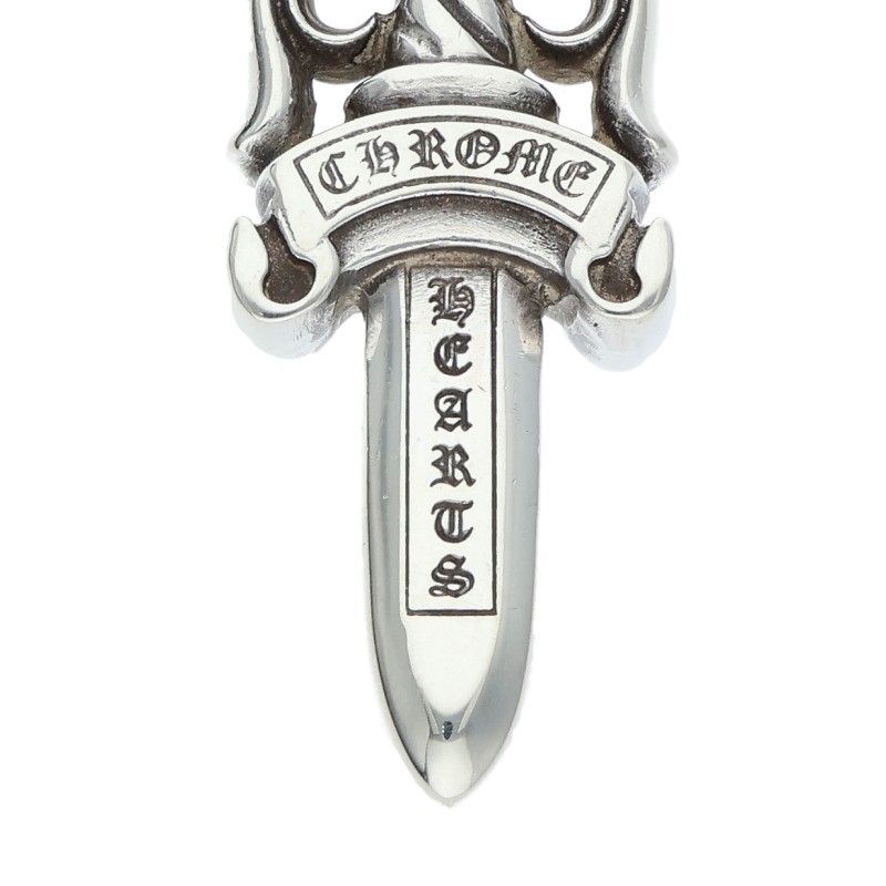 Chrome Hearts Double Dagger Pendant Silver Necklace — view 3