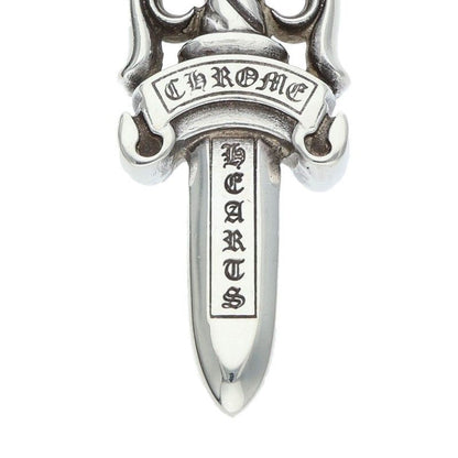 Chrome Hearts Double Dagger Pendant Silver Necklace — view 3