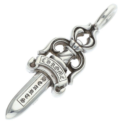 Chrome Hearts Double Dagger Pendant Silver Necklace — view 2