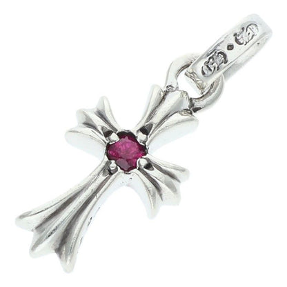 Chrome Hearts Crs Baby Fat Ruby Fat 1 Charm Silver Necklace Top