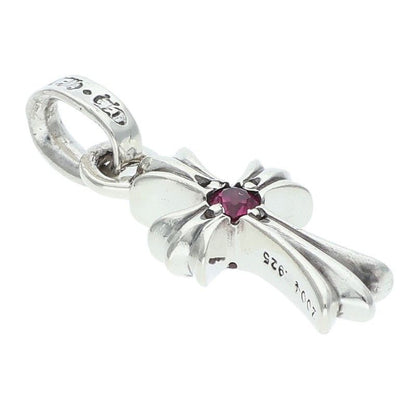 Chrome Hearts Crs Baby Fat Ruby Fat 1 Charm Silver Necklace Top — view 5