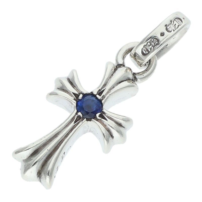 Chrome Hearts Crs Baby Fat Sap Fat 1 Saffiano Charm Silver Necklace Top — view 2