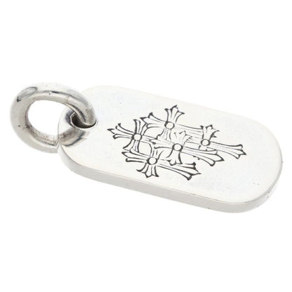 Chrome Hearts D Tag Sml Small Dog Tag Silver Necklace Top — view 3