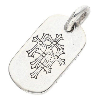 Chrome Hearts D Tag Sml Small Dog Tag Silver Necklace Top