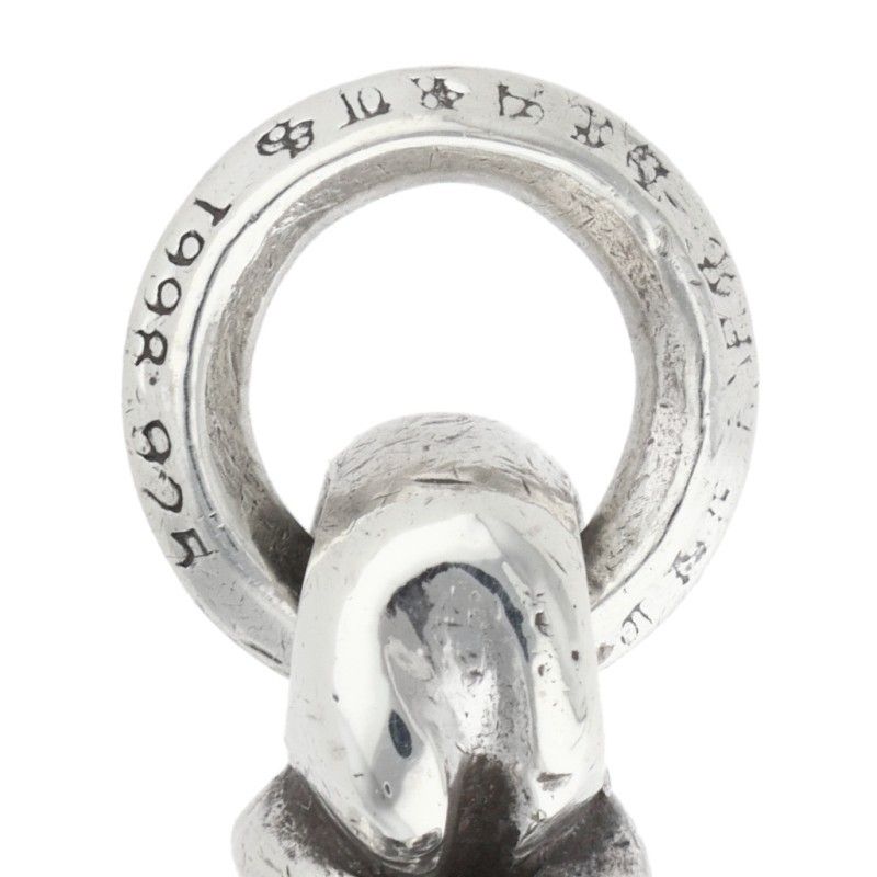 Chrome Hearts LT Swivel Lip and Tan Charm Silver Necklace Top — view 3