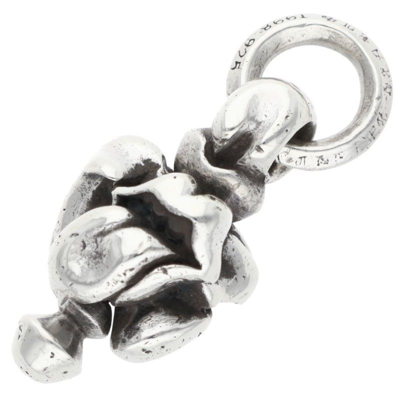 Chrome Hearts LT Swivel Lip and Tan Charm Silver Necklace Top — view 2