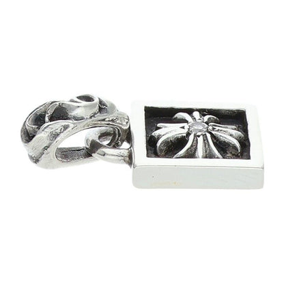 Chrome Hearts Framed CH Plus Charm Silver Necklace Top — view 3