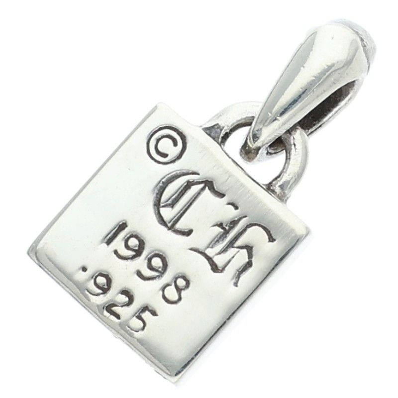 Chrome Hearts Framed CH Plus Charm Silver Necklace Top — view 2