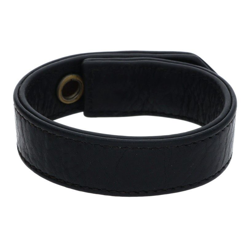 Chrome Hearts Cross Ball 3 Button 2 Snap Leather Bracelet — view 2
